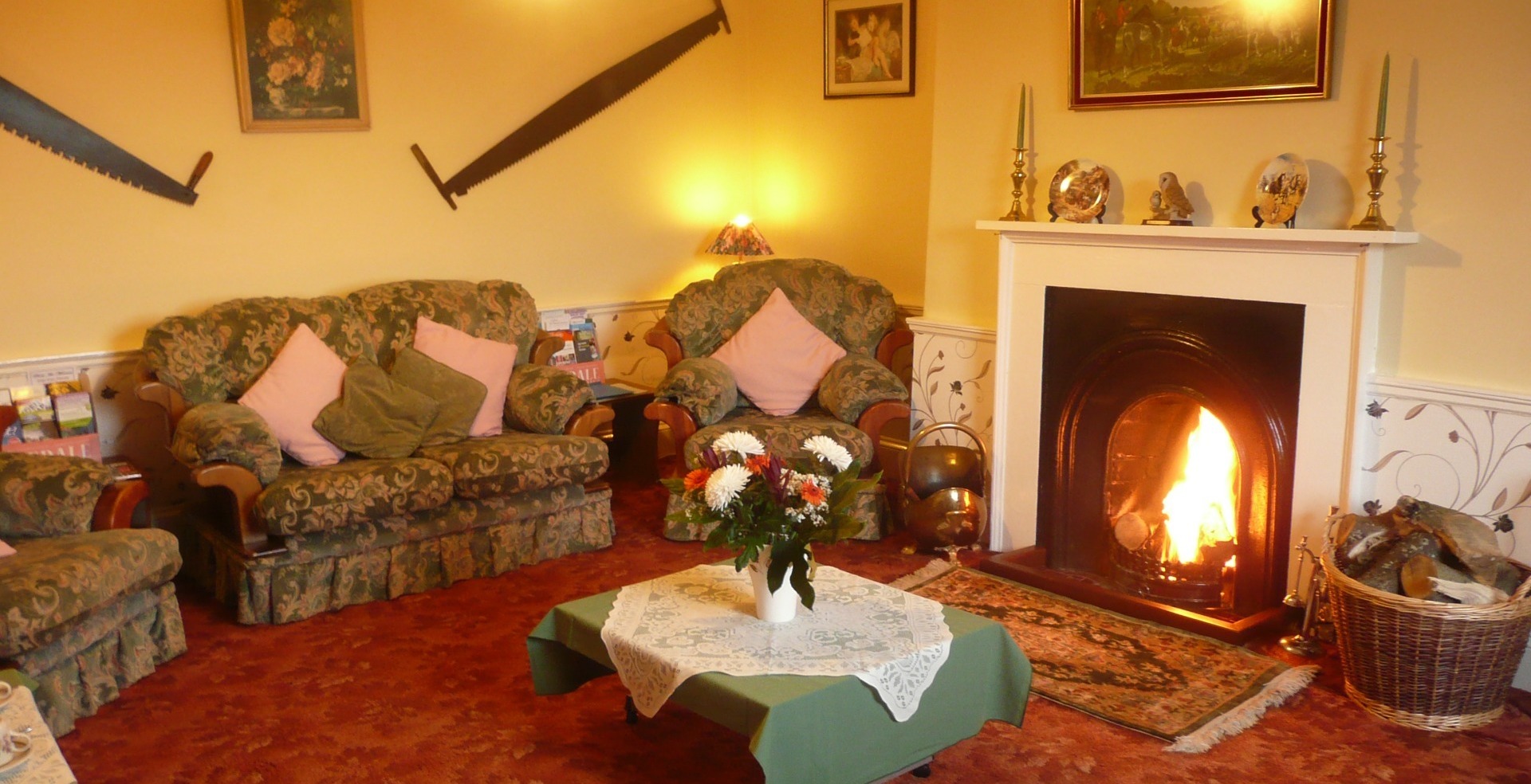 The lounge at Woodhouse Farm, Westow
